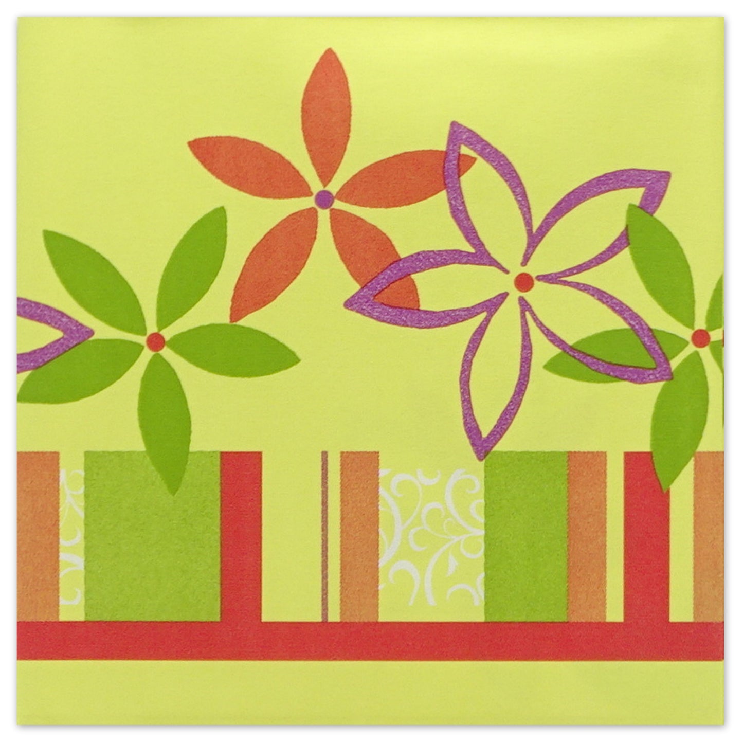20 Stk Premium Mitteldecken 84x84cm Tischdecken stoffähnlich Tischtuch - Blumen bunt (10x2er)