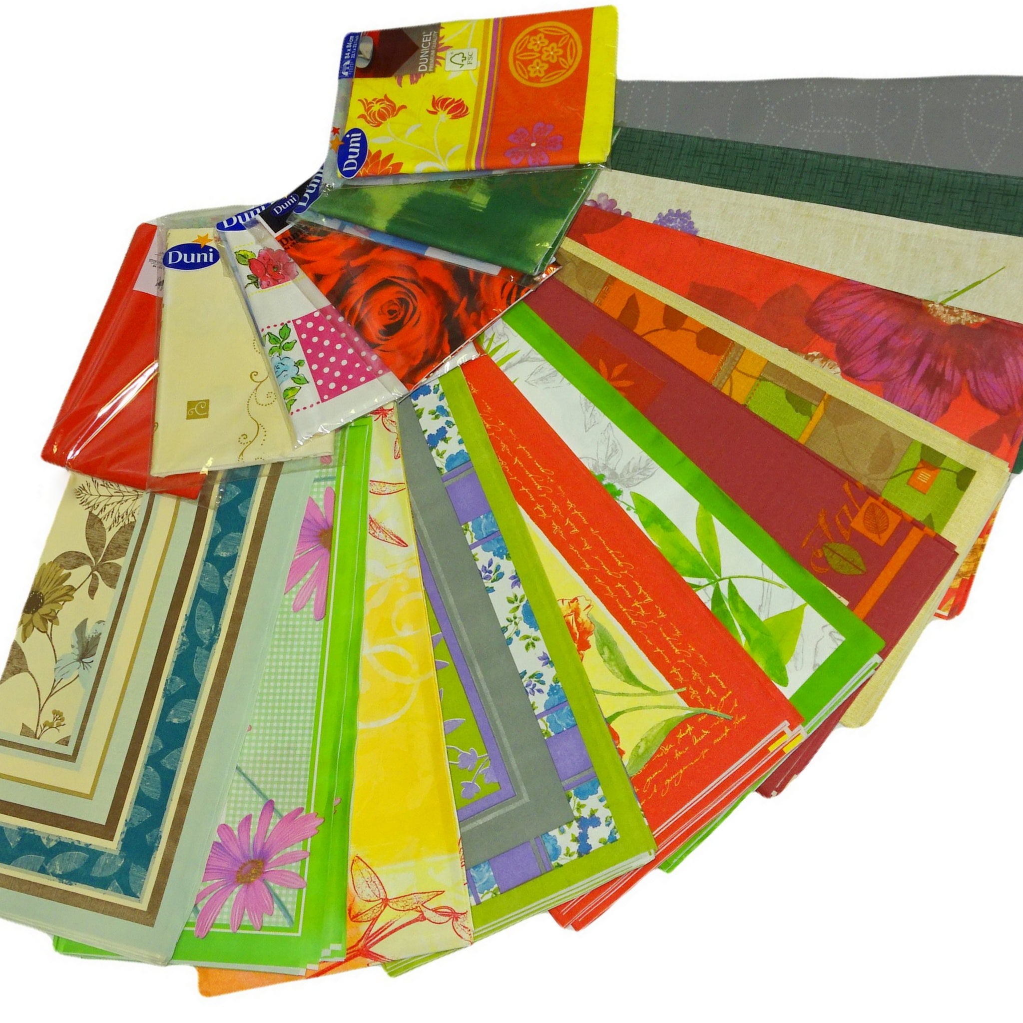 20 Stk Premium Mitteldecken 84x84cm Tischdecken stoffähnlich Überraschungspaket - Mix sortiert