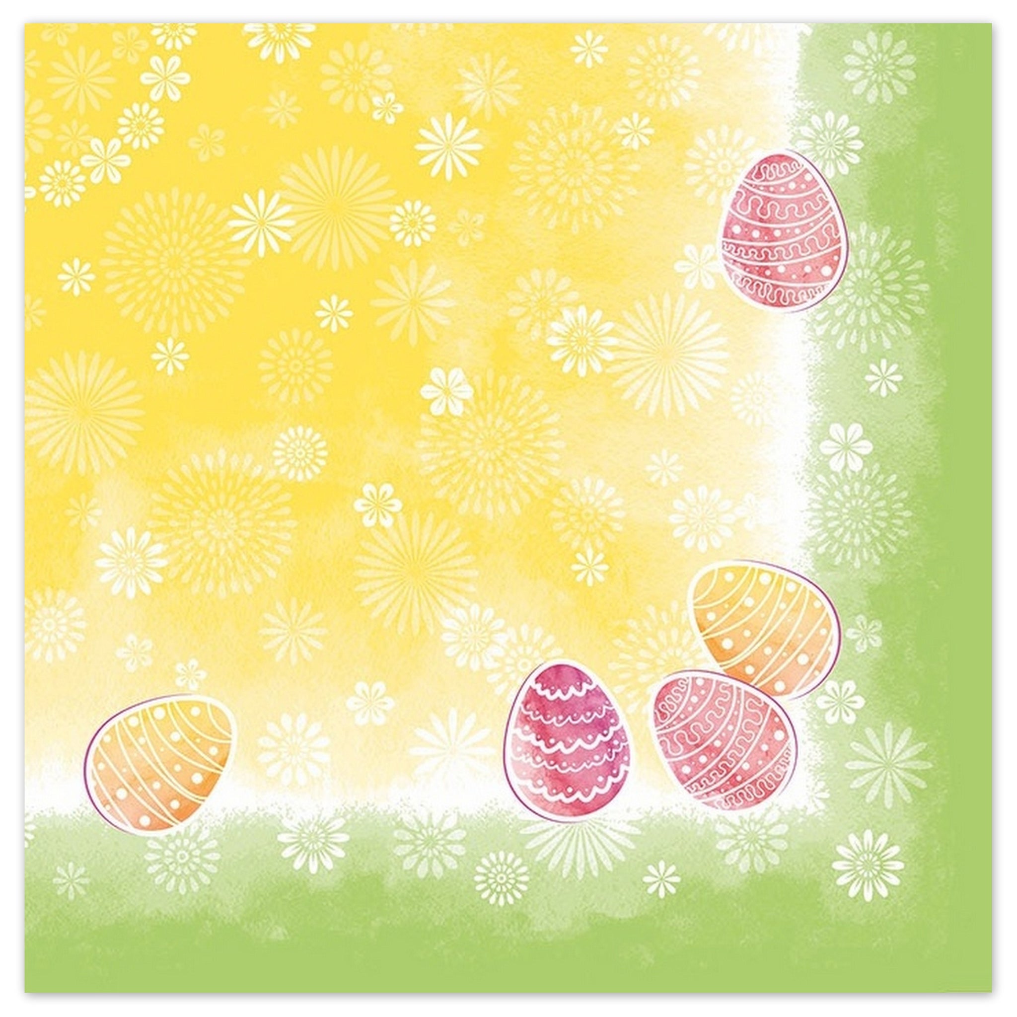 10 Stk Premium Mitteldecken 84x84cm Tischdecken stoffähnlich Tischtuch - Ostern bunt (5x2er)