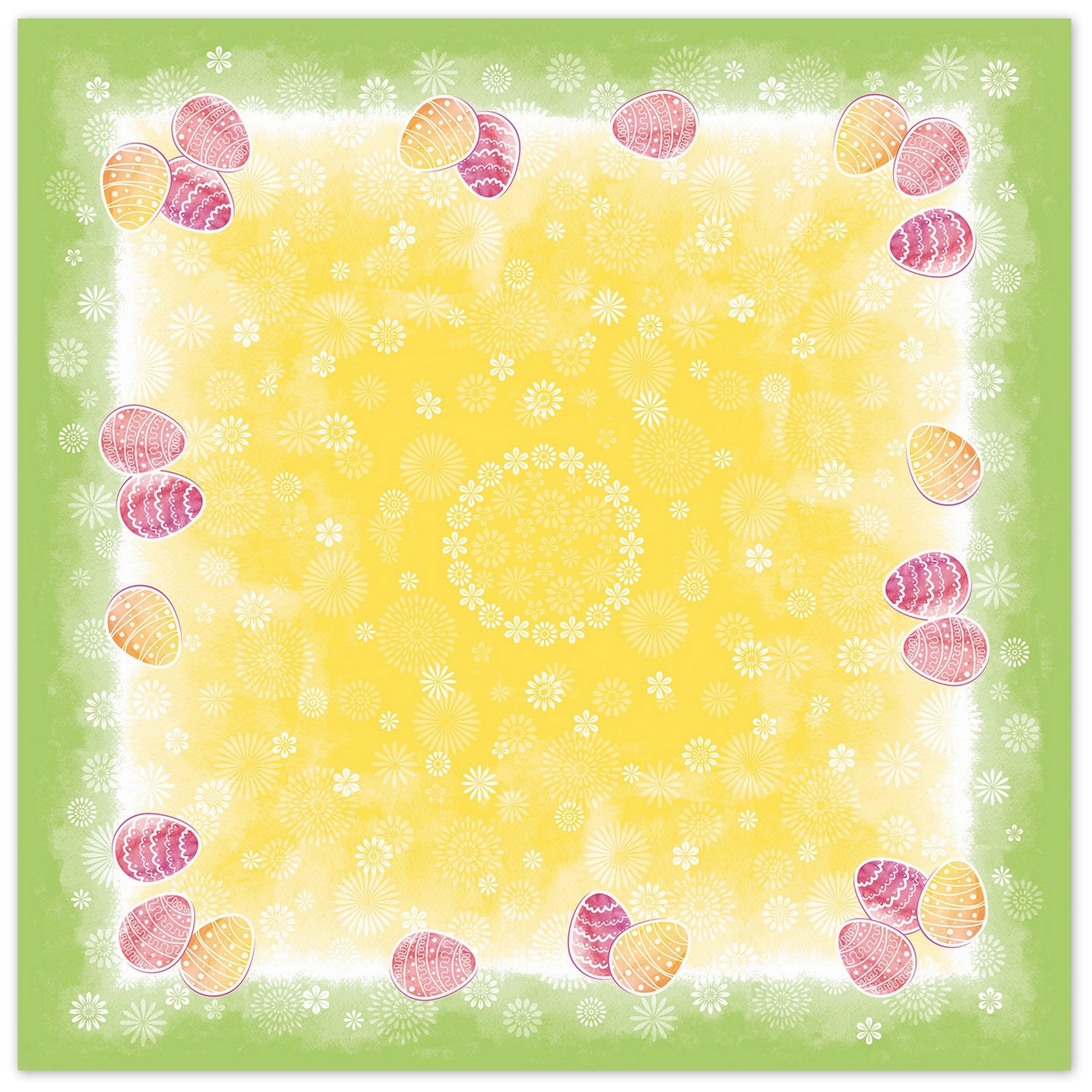 10 Stk Premium Mitteldecken 84x84cm Tischdecken stoffähnlich Tischtuch - Ostern bunt (5x2er)
