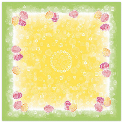 10 Stk Premium Mitteldecken 84x84cm Tischdecken stoffähnlich Tischtuch - Ostern bunt (5x2er)