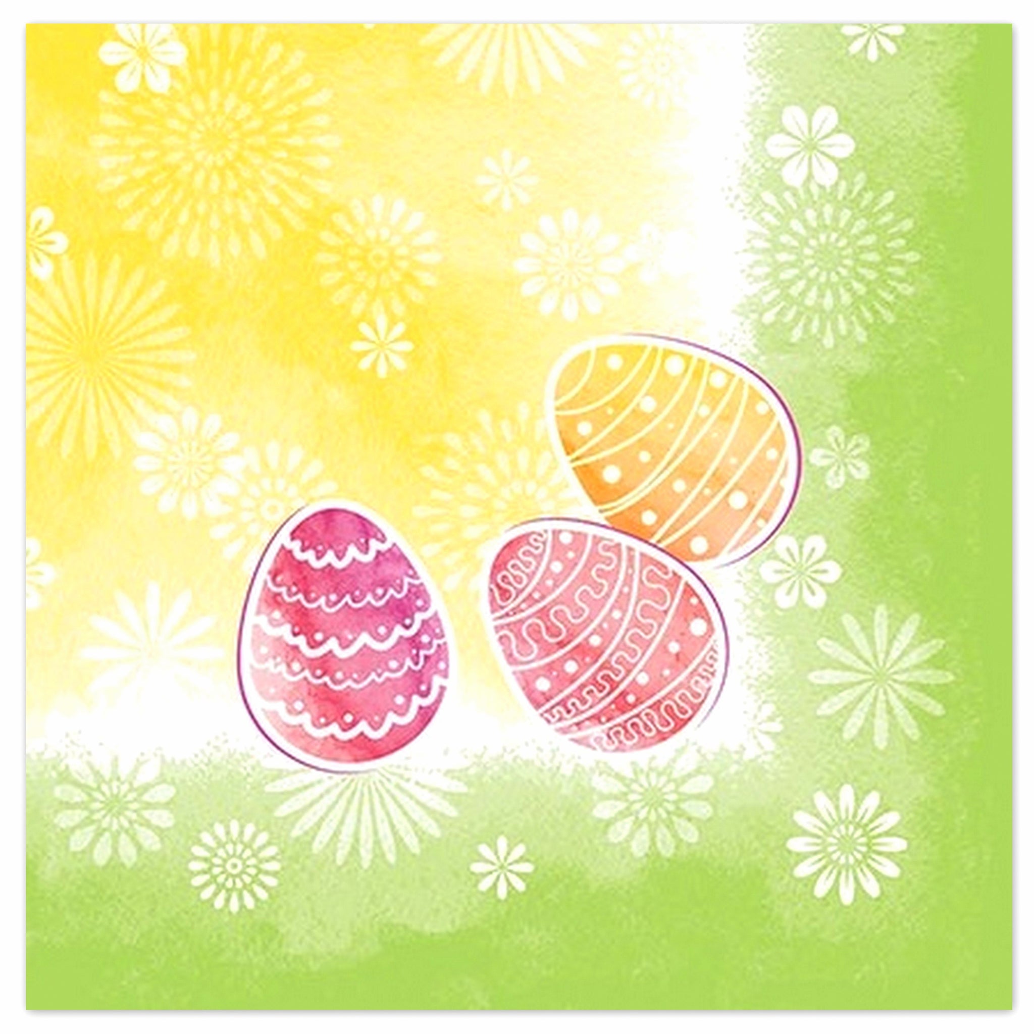 10 Stk Premium Mitteldecken 84x84cm Tischdecken stoffähnlich Tischtuch - Ostern bunt (5x2er)