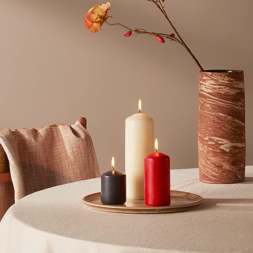 20 Stk (5 x 4er) Bolsius Stumpenkerzen 12/10/8/6 cm Ø 4,8 cm Advent Kerzen abgestuft glatt