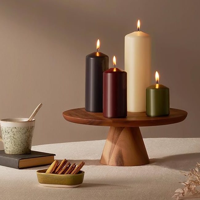 10 Stk Bolsius Stumpenkerzen 150x58mm Blockkerzen glatt - Warmes Grau