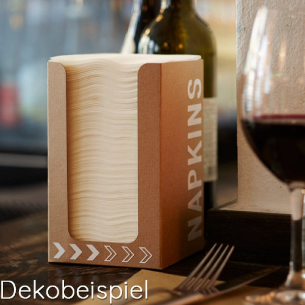 900 Stück Bio Dunisoft Cocktail Servietten 20x20cm stoffähnlich - weiß (5x180er)