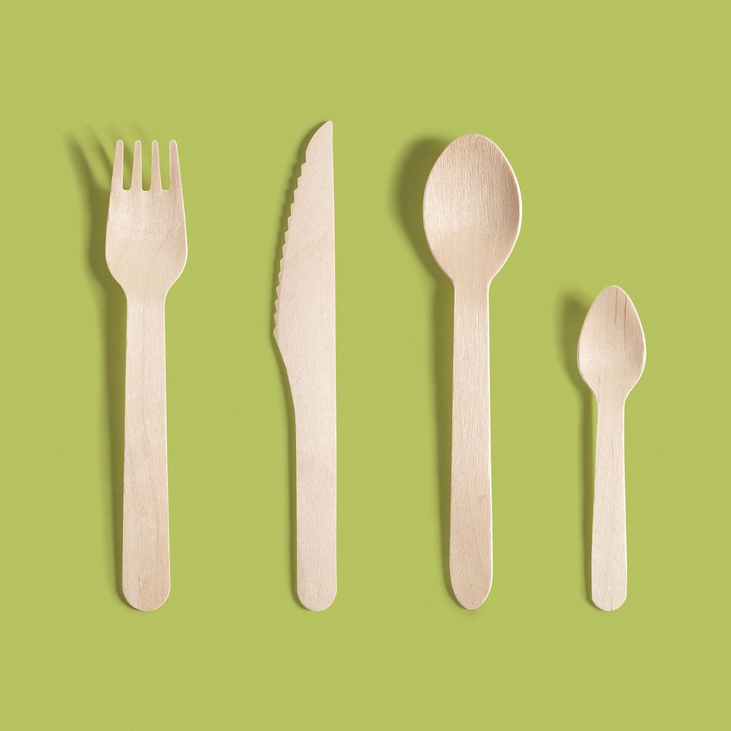 300 tlg. Bio Einweg Set: 100 Pappteller braun + 100 Gabel + 100 Messer Holzbesteck