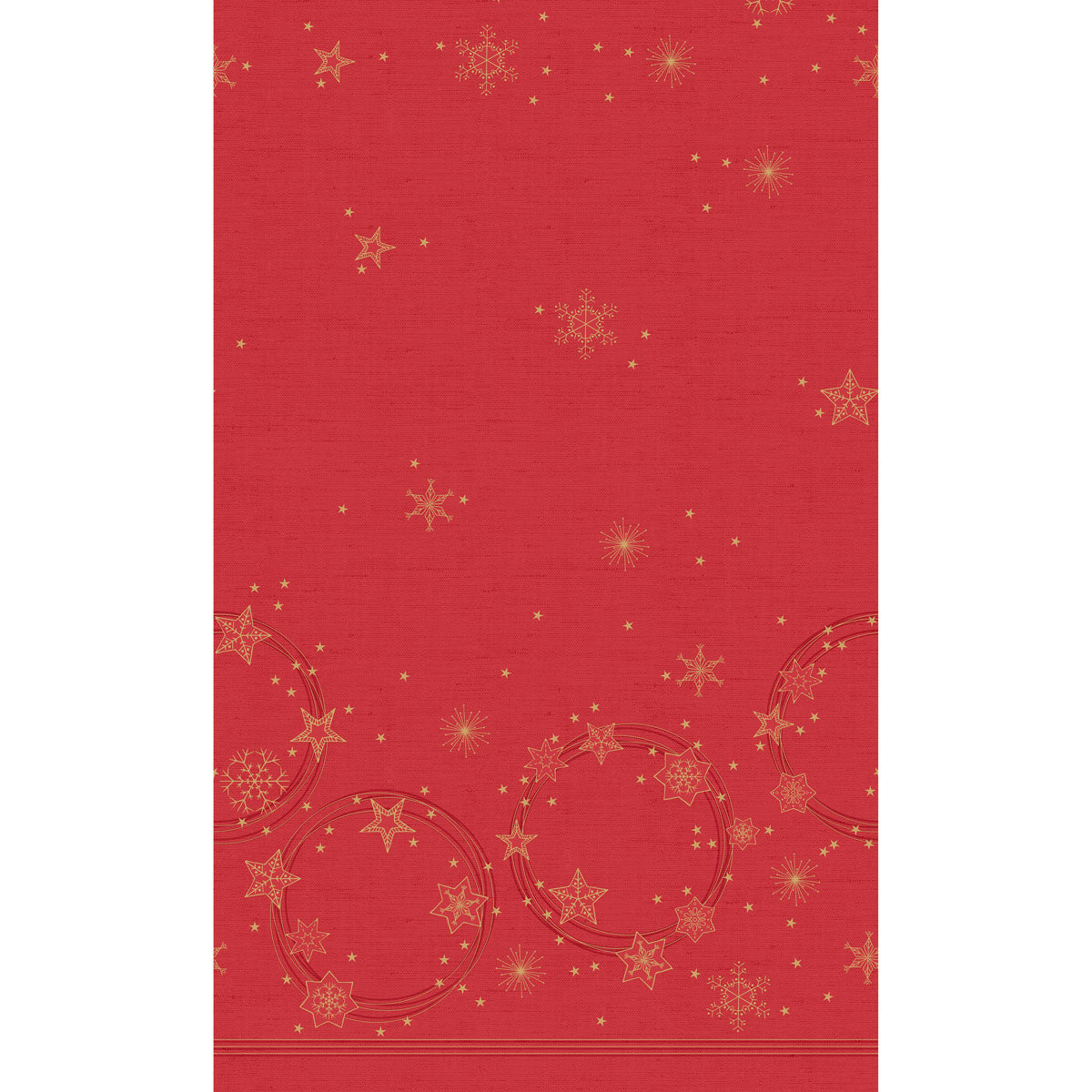 24 Meter Tischläufer 40cm breit Tischband stoffähnlich (5 Ro.x4,8m) - Star Shine Red