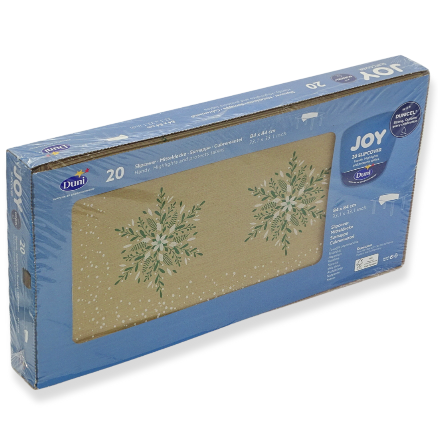 Dunicel Mitteldecken 84x84cm Einweg Tischdecken NATURAL CHARM grün-braun
