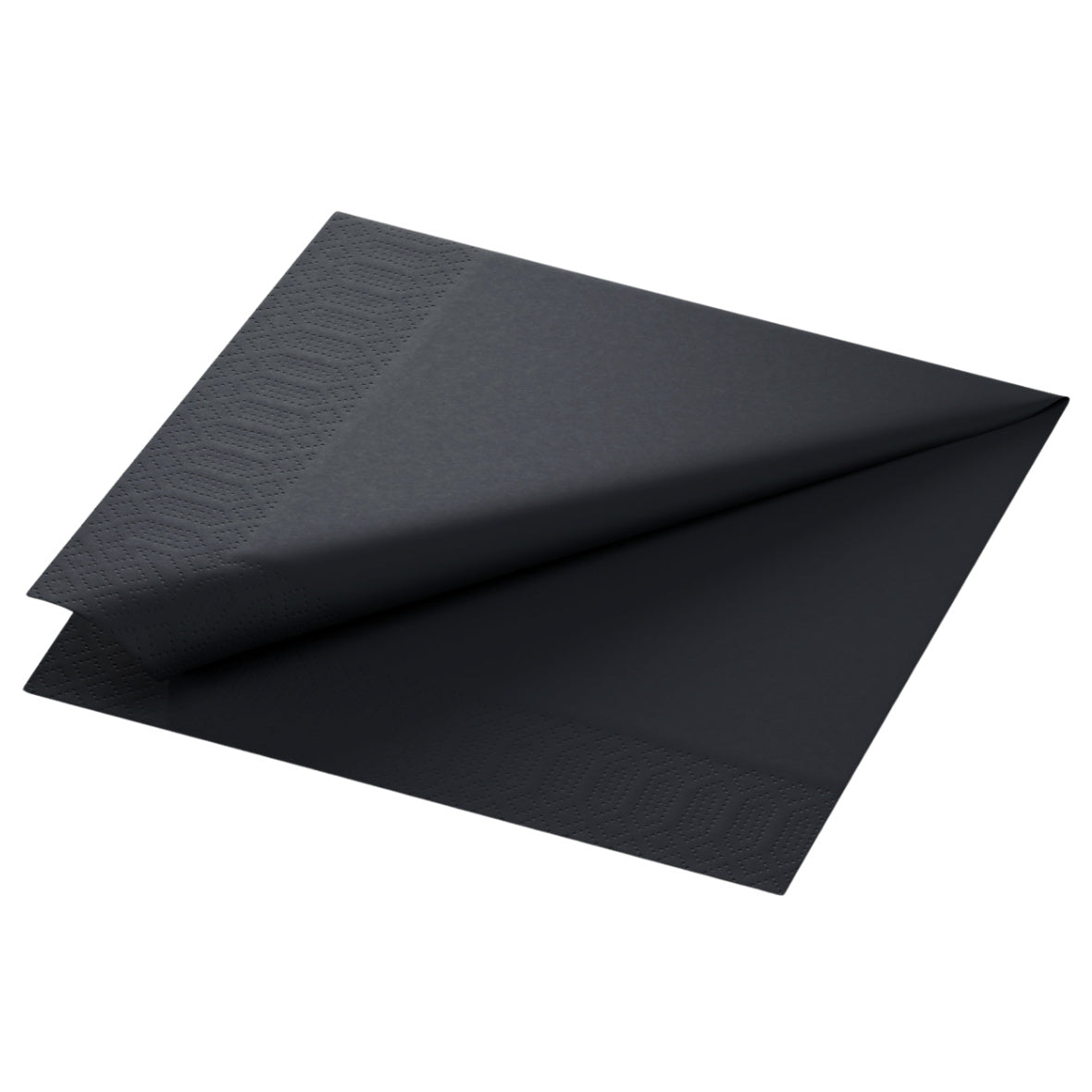 720 Stück Papier Servietten 40x40cm 3-lagig 1/4 Falz Zelltuch - Schwarz (24x30er)