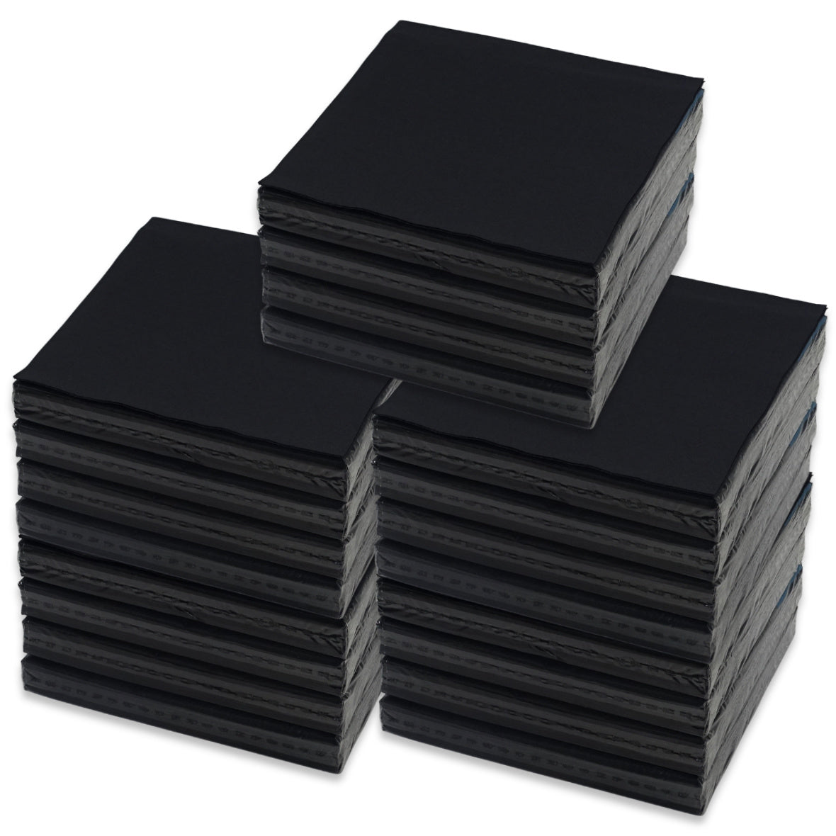 720 Stück Papier Servietten 40x40cm 3-lagig 1/4 Falz Zelltuch - Schwarz (24x30er)