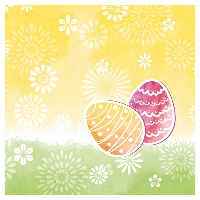 10 Stk Premium Mitteldecken 84x84cm Tischdecken stoffähnlich Tischtuch - Ostern bunt (5x2er)