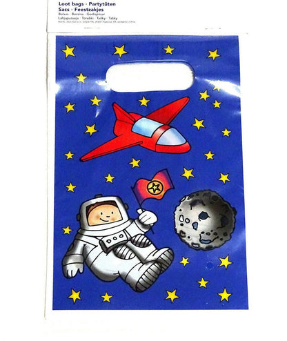 240 Partytüten Geschenktüten 230x153mm Kunststoff Kindergeburtstag Kosmos (24x10er)