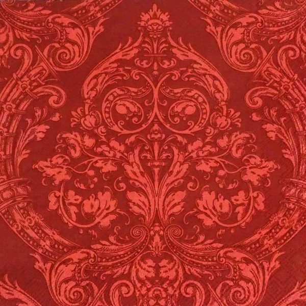 240 Dinner Servietten 40x40 cm 3-lagig Tissue-Qualität Ornament Weinrot (12x20er)