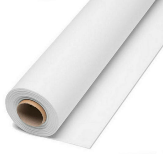 25 Meter Tischdeckenrolle 85cm breit Biertisch stoffähnlich Tischtuch - Weiß